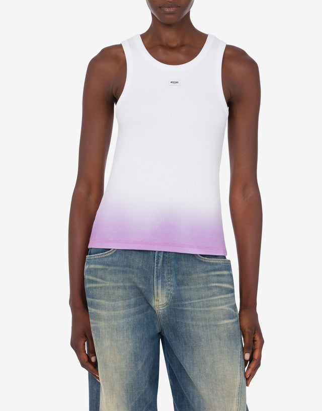 Top en coton stretch  Blanc Moschino Jeans 1