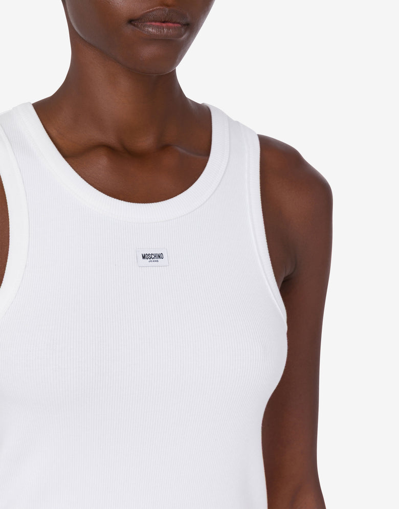 Top en coton stretch  Blanc Moschino Jeans 3