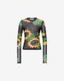 T-shirt em malha estampada