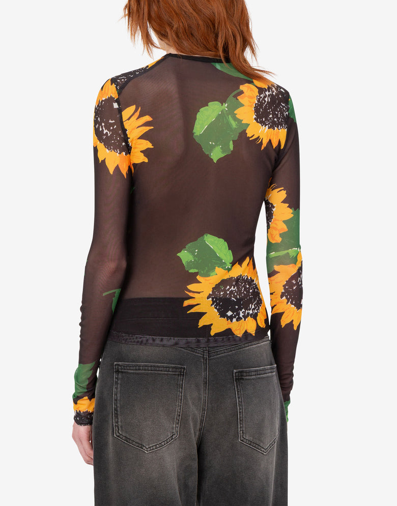 T-shirt em malha estampada Negro Moschino Jeans 2