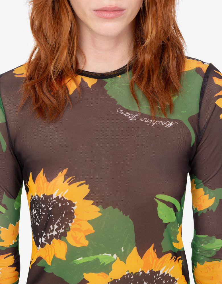 T-shirt em malha estampada Negro Moschino Jeans 3