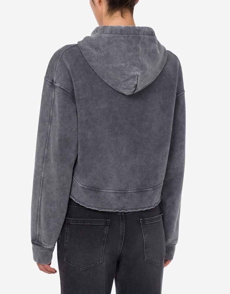 Sweat-shirt en coton brodé Gris foncé Moschino Jeans 2