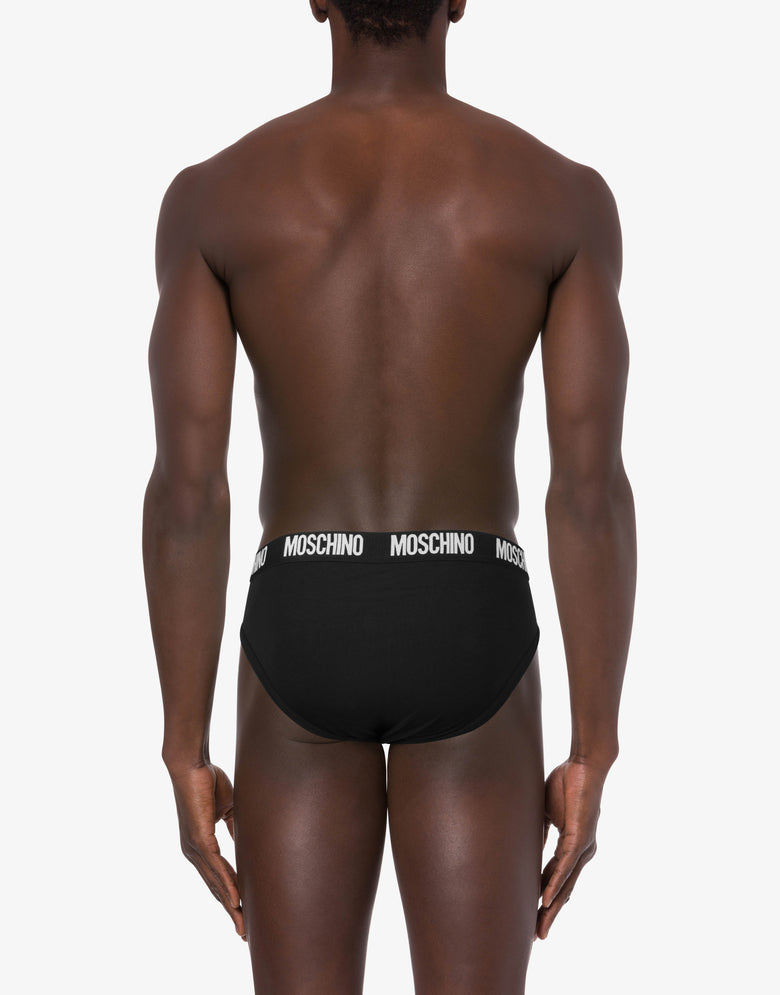 Logo Band set of 2 briefs Black Moschino 2