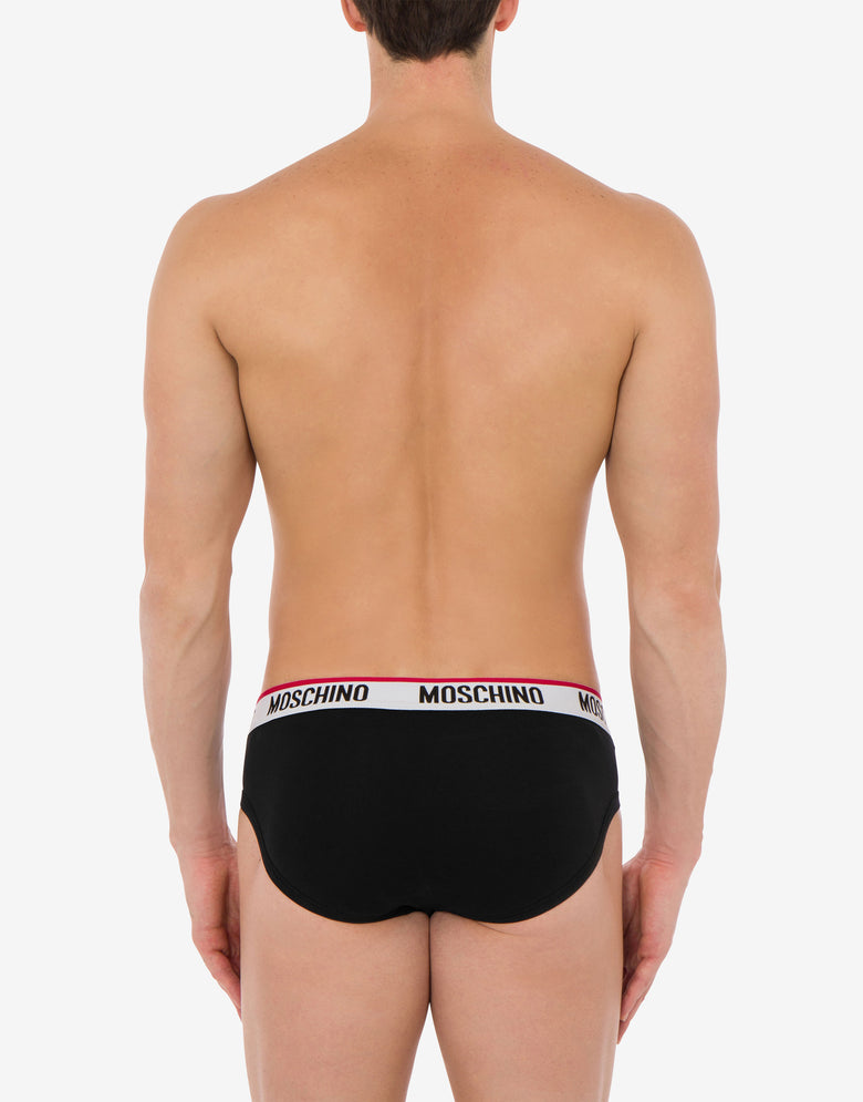 Logo Band set of 3 briefs Black Moschino 2