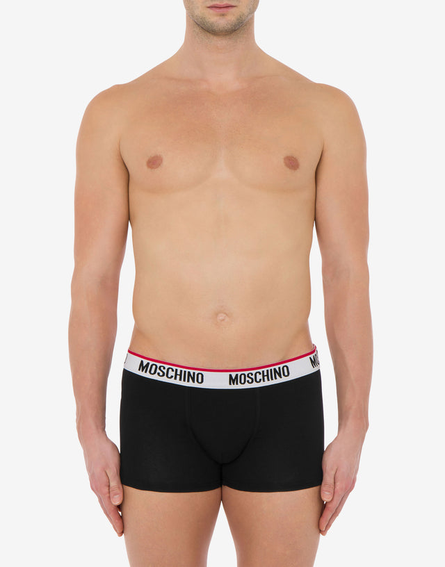 Logo Band set of 2 jersey stretch boxers Black Moschino 1