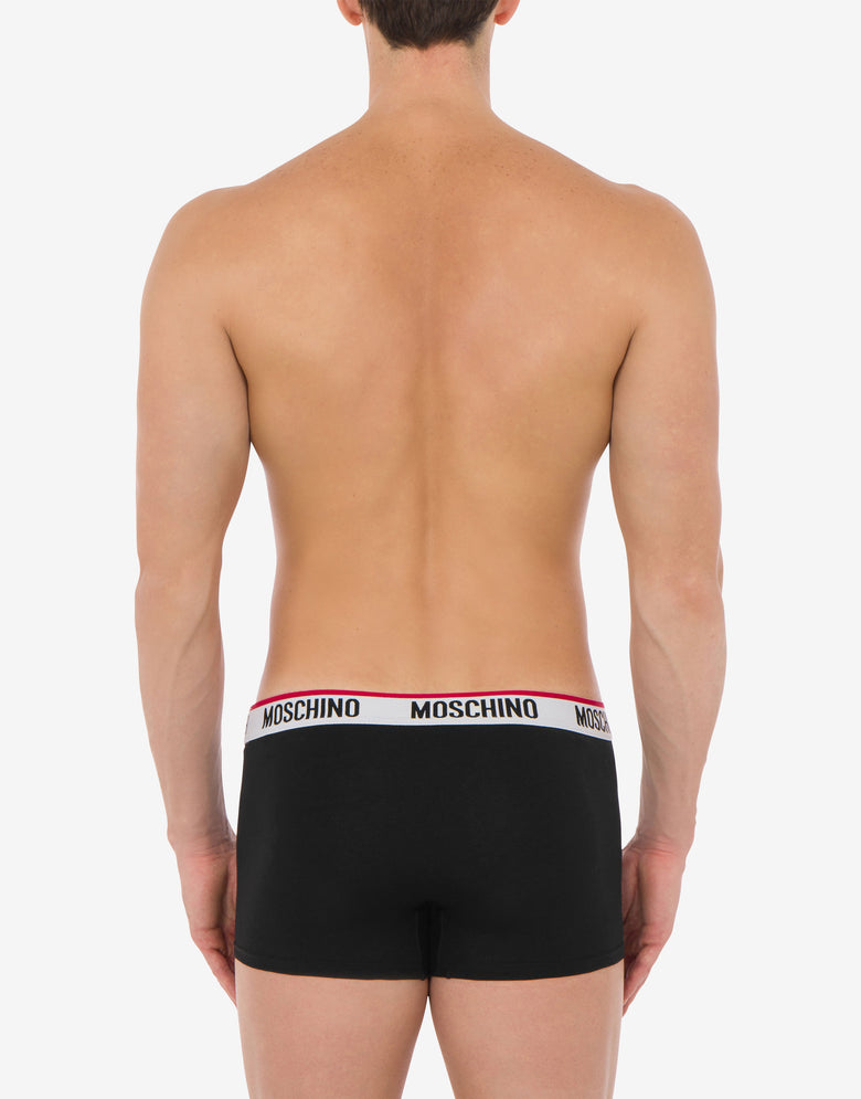 Logo Band set of 2 jersey stretch boxers Black Moschino 2