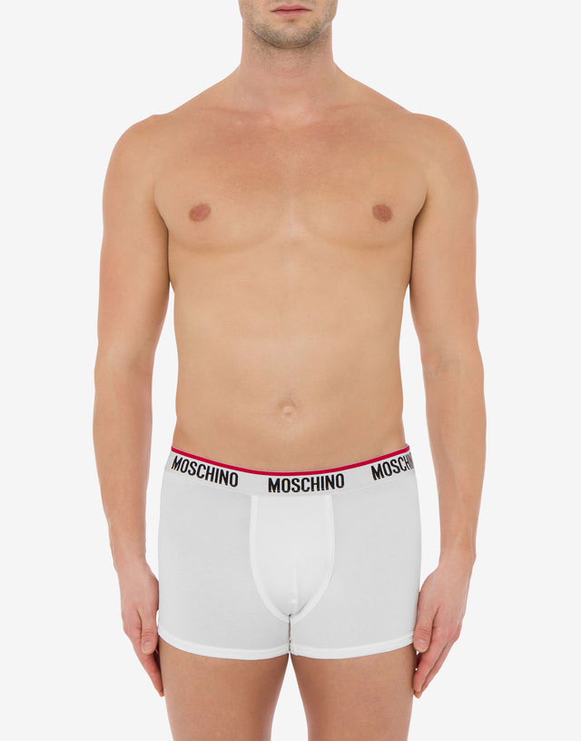 Logo Band set of 2 jersey stretch boxers White Moschino 1