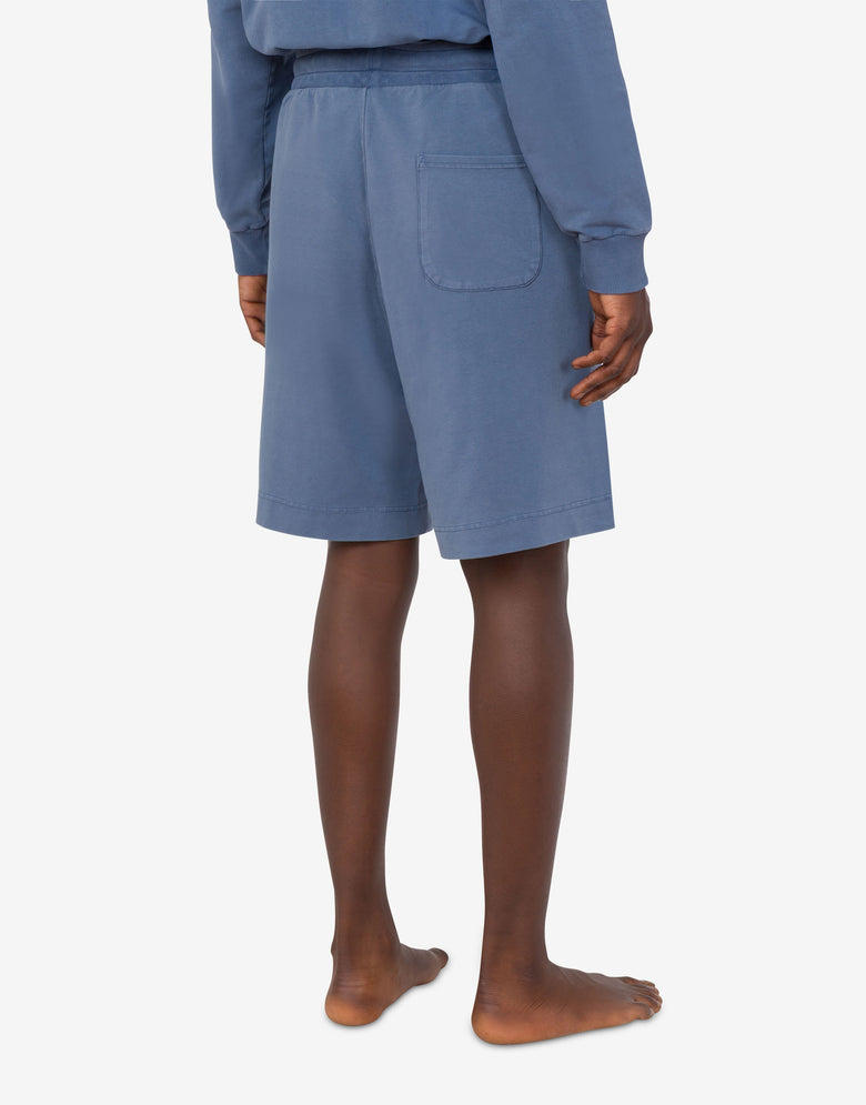 Shorts aus garngefärbter Baumwolle Hellblau Moschino 2