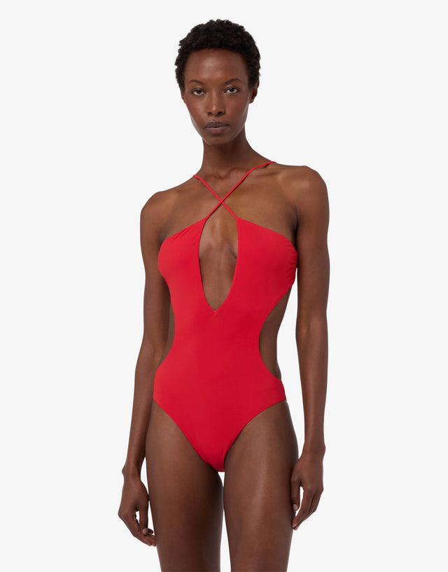 Lycra one-piece swimsuit Red Moschino 0