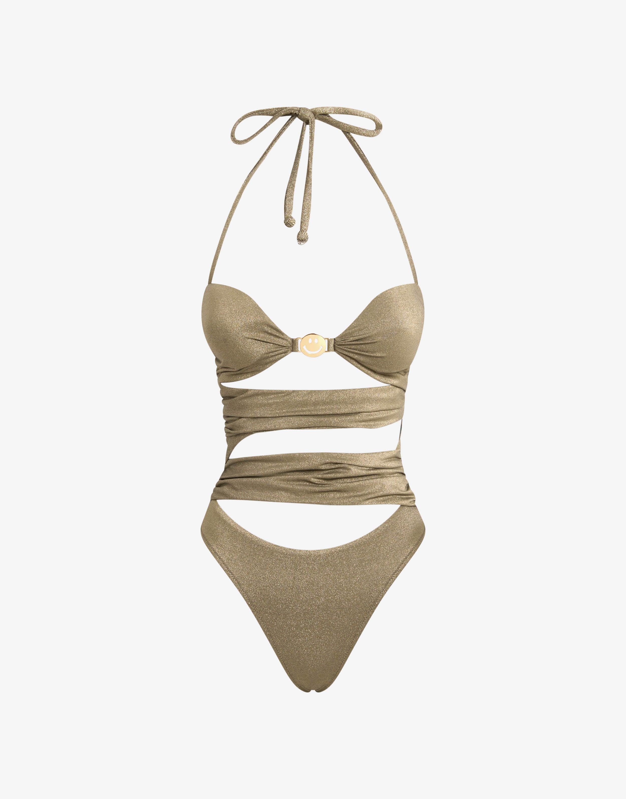 Smiley® lurex jersey one-piece swimsuit | Moschino