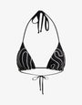 Printed triangle bikini top