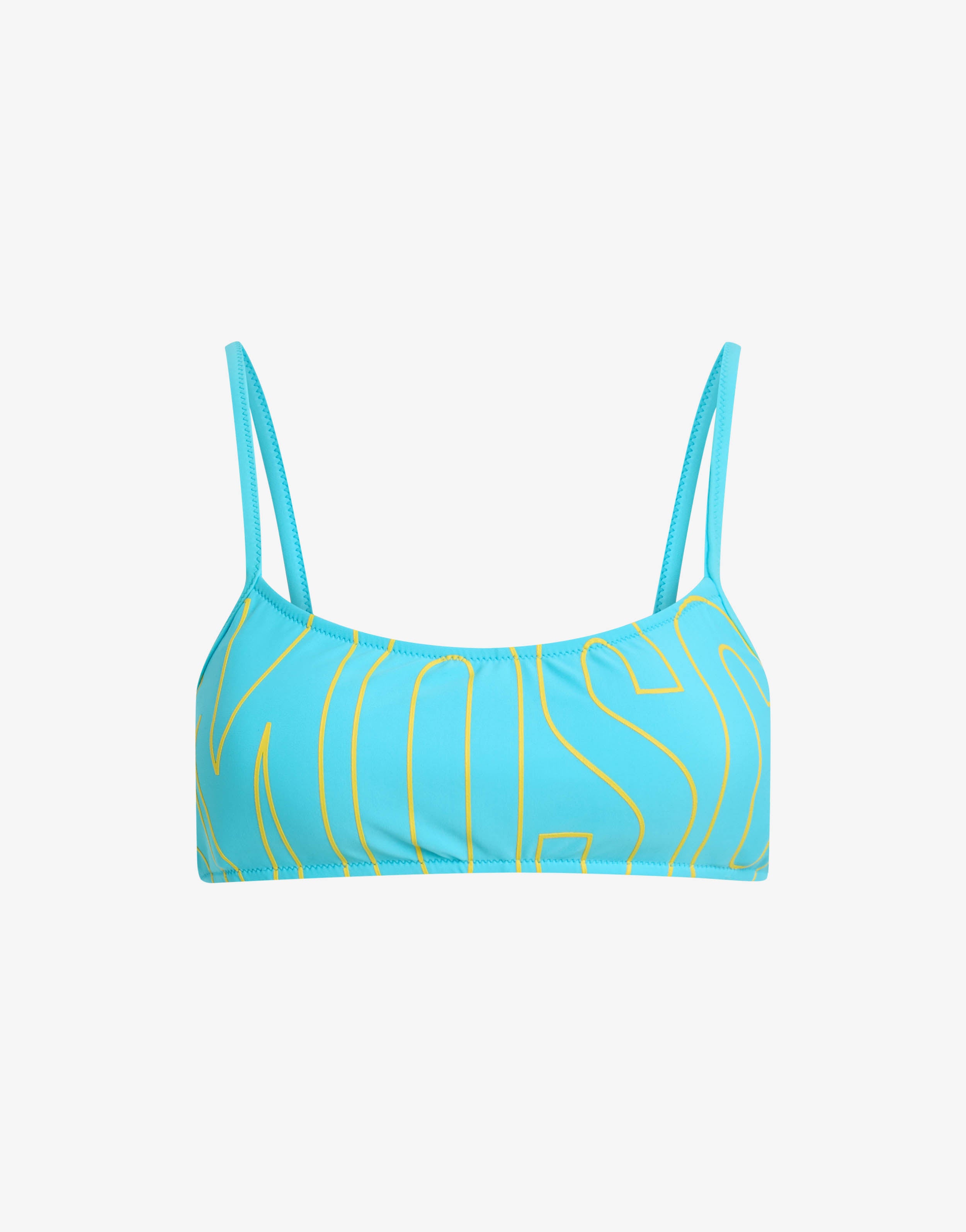 Top de bikini bandeau estampado