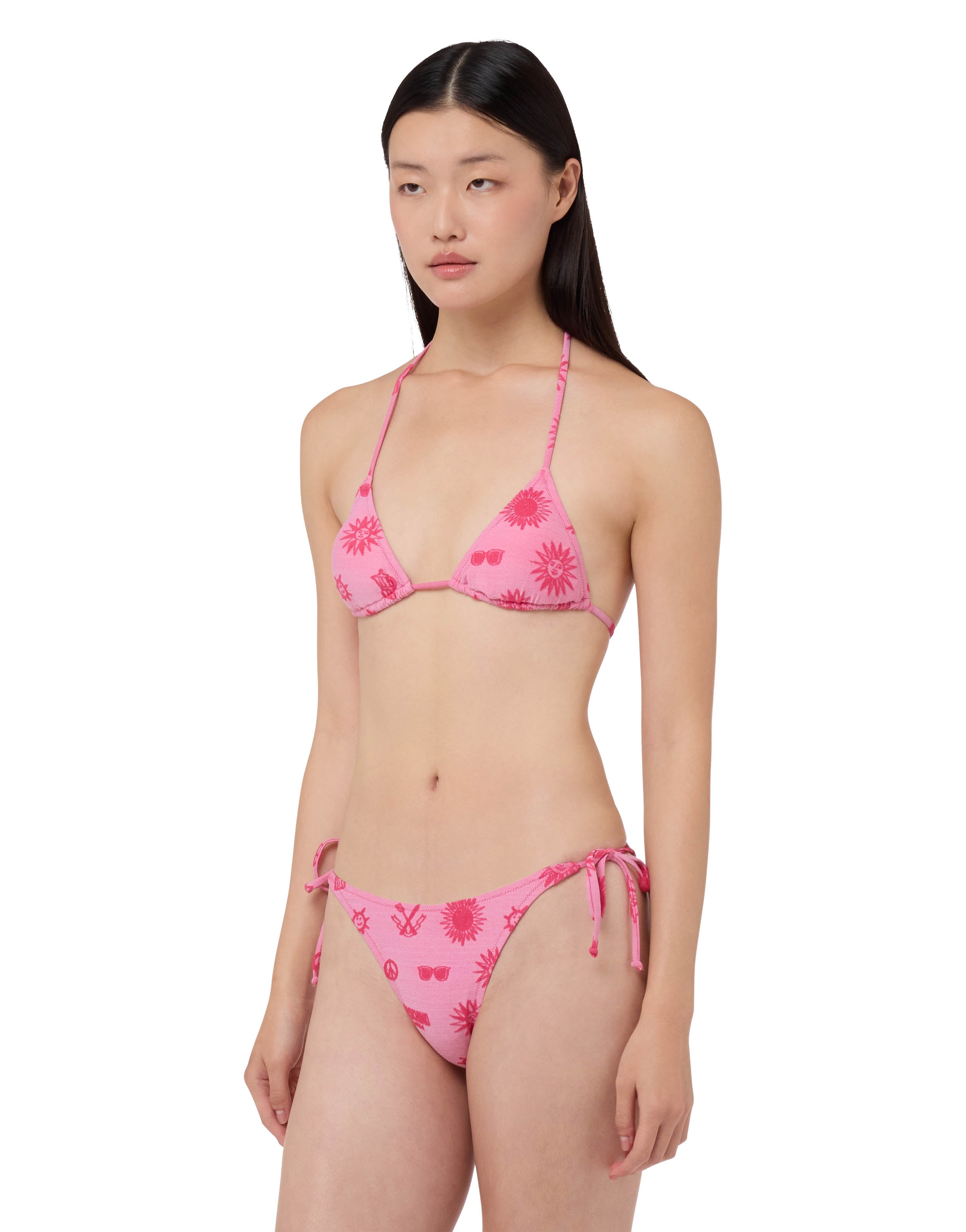 Triangel-Bikini-Oberteil aus Frottee