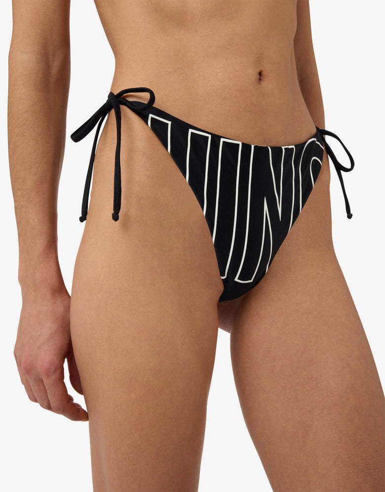 Slip mare in lycra con lacci Nero Moschino 2