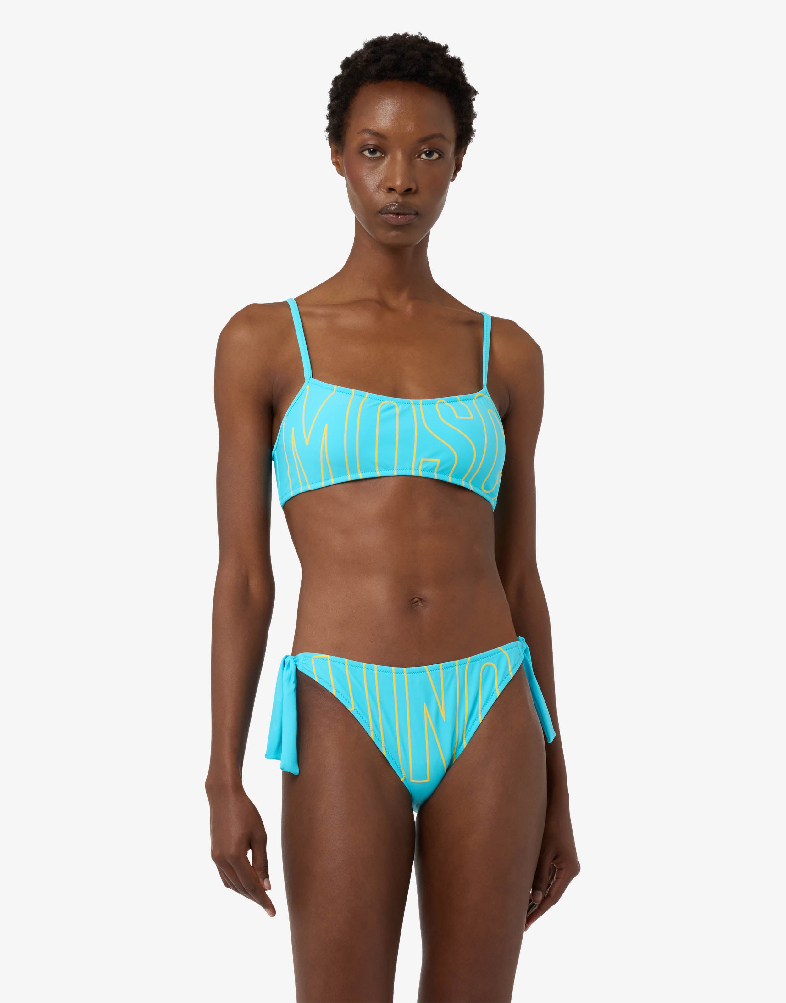 Lycra swim briefs with ties | Moschino
