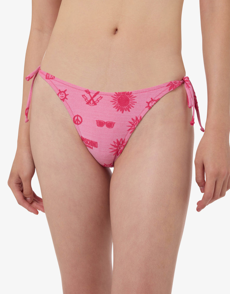 Slip mare in spugna con lacci Rosa Moschino 2
