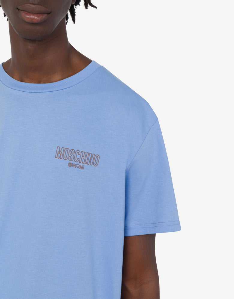 T-Shirt aus Baumwolljersey Baby Blau Moschino 3