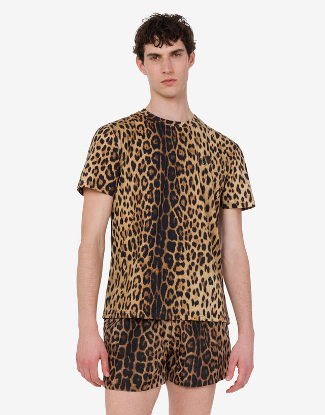 T-shirt en jersey de coton Marron Moschino 1