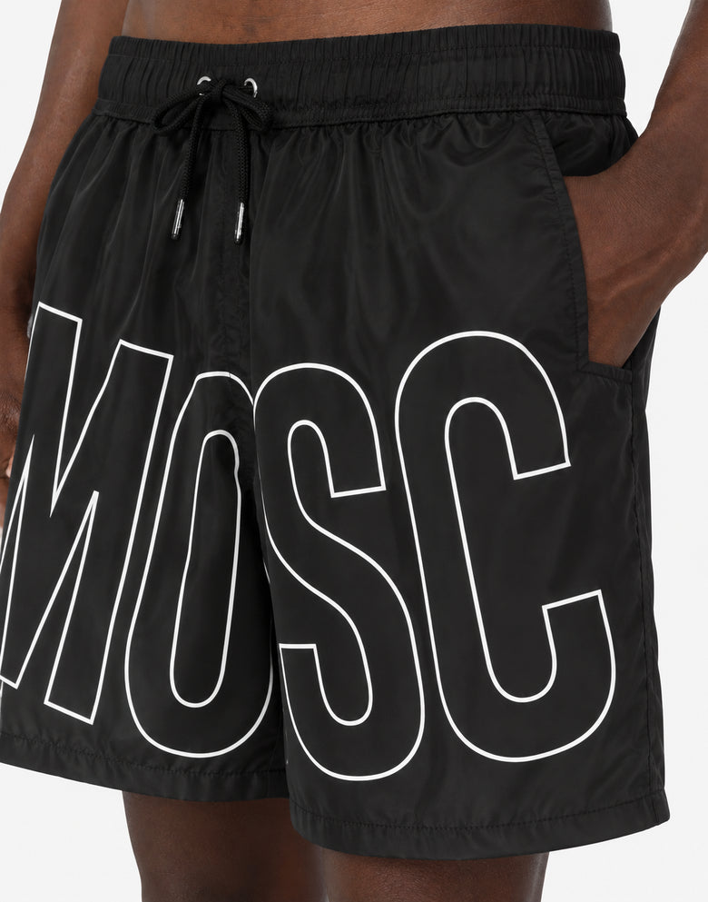 Boxer de bain Maxi Logo Noir Moschino 2