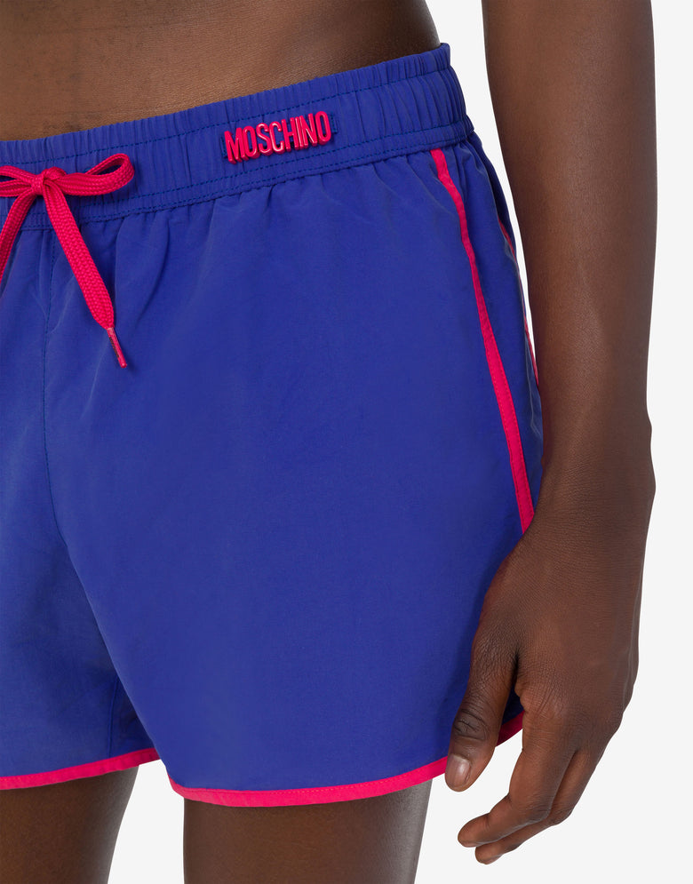 Boxer de bain en nylon Bleu Moschino 3