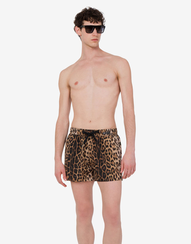 Nylon swim trunks Brown Moschino 1