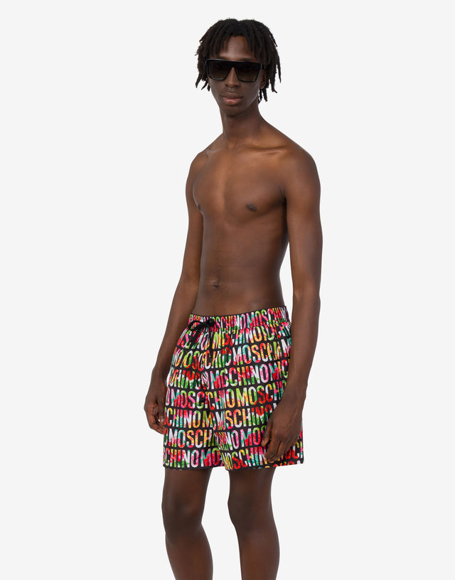Printed nylon swim trunks Multicoloured Moschino 1