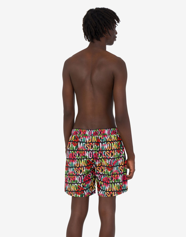 Printed nylon swim trunks Multicoloured Moschino 2