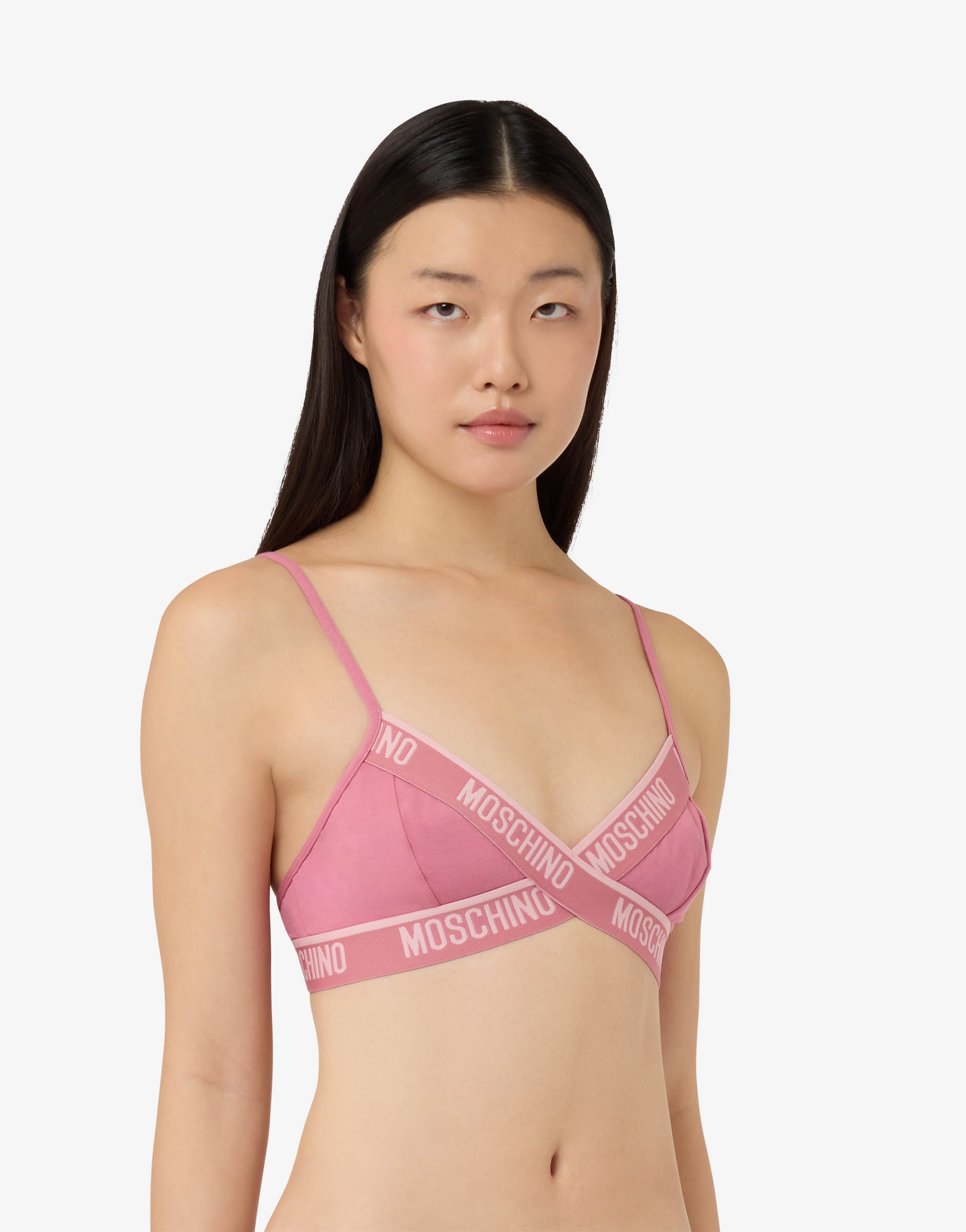 Stretch cotton jersey bra | Moschino