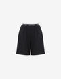 Short en molleton de coton teint en pièce