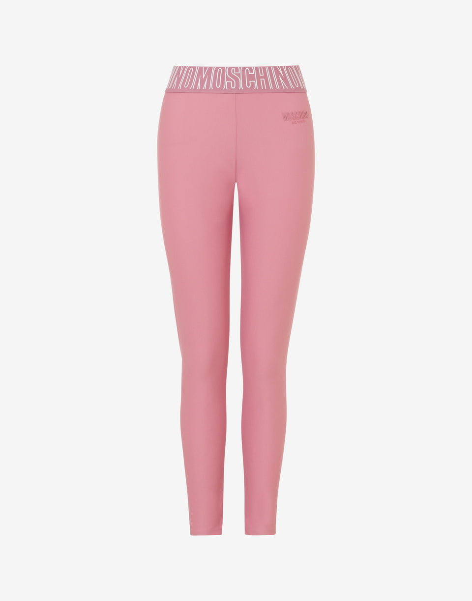 Leggings em tecido técnico Pink Moschino 0