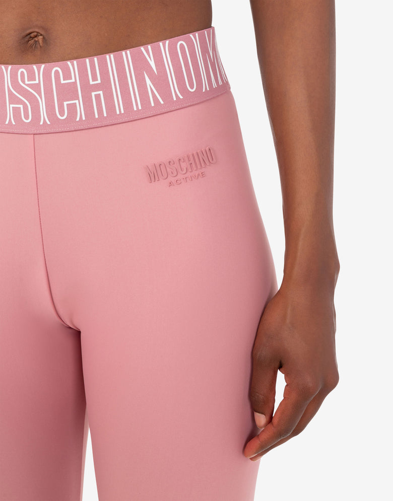 Leggings em tecido técnico Pink Moschino 3