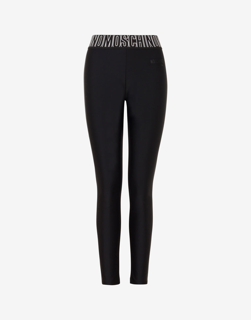 Leggings em tecido técnico Negro Moschino 0
