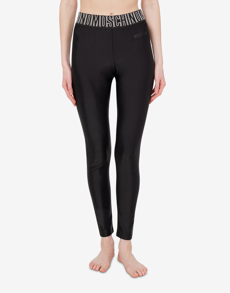 Leggings em tecido técnico Negro Moschino 1
