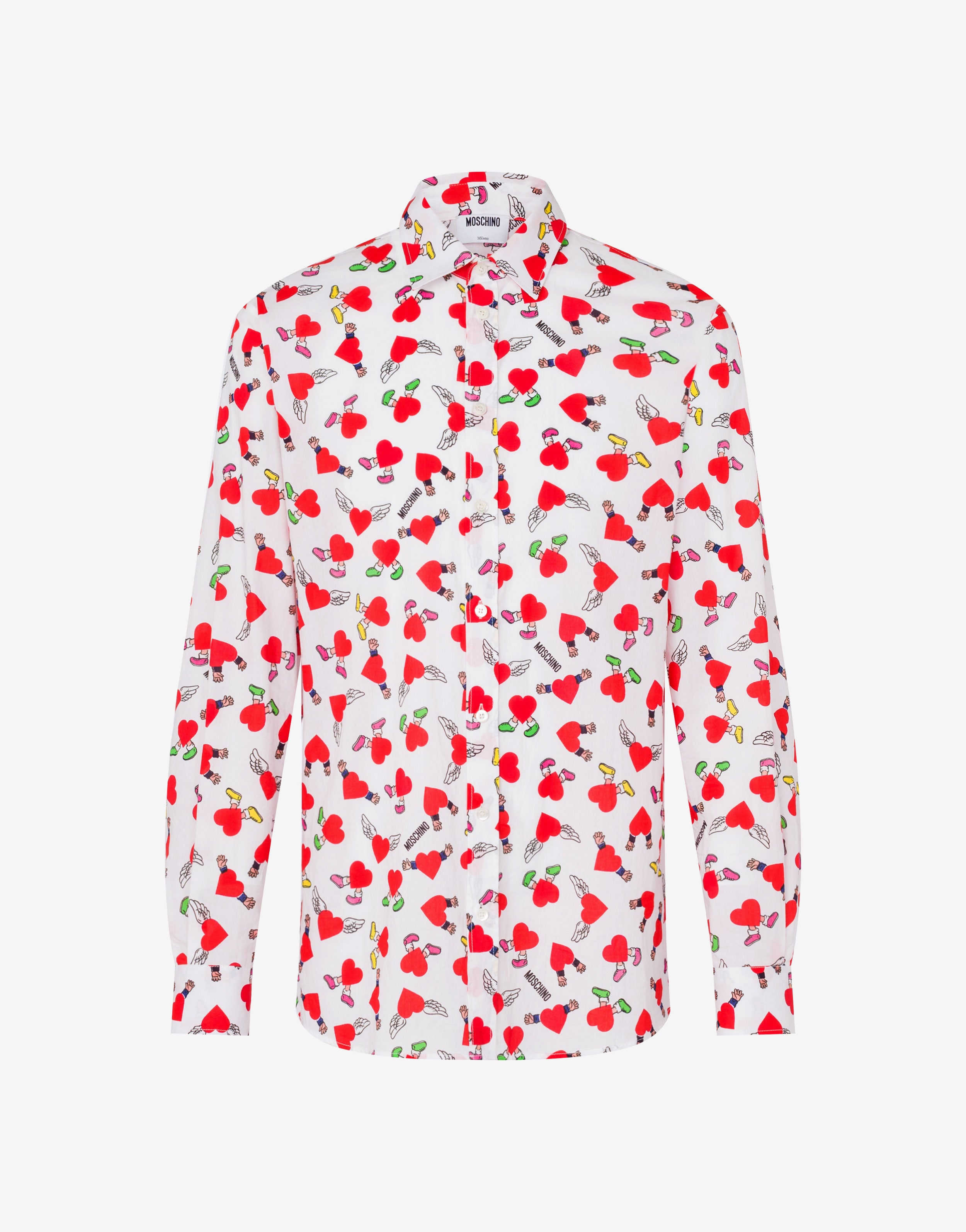 Lightweight cotton poplin shirt with print | Moschino