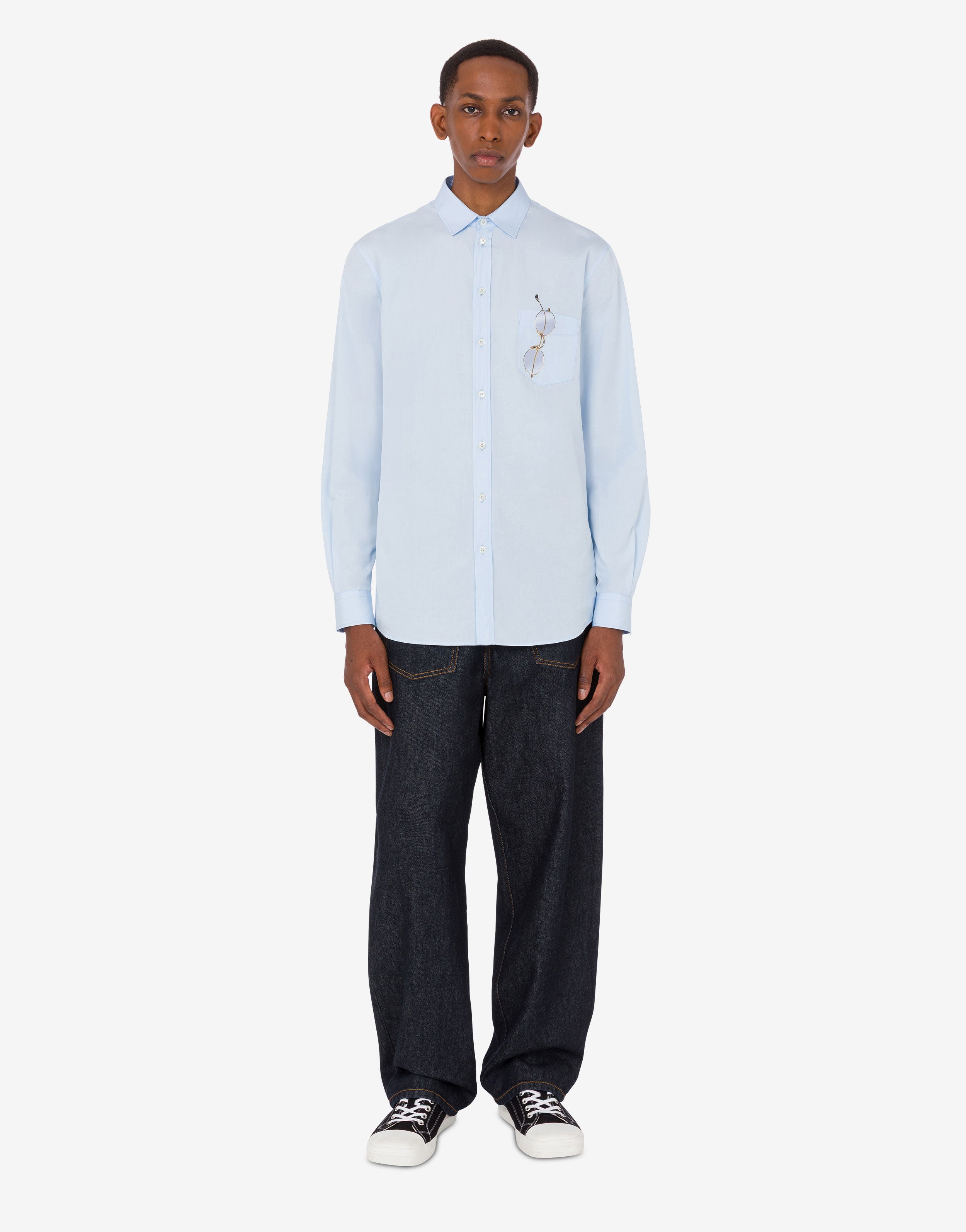 Printed cotton poplin shirt | Moschino