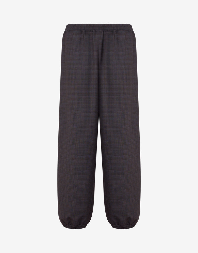 Calças em tecido de mistura de lã elástica Gris oscuro Moschino 2