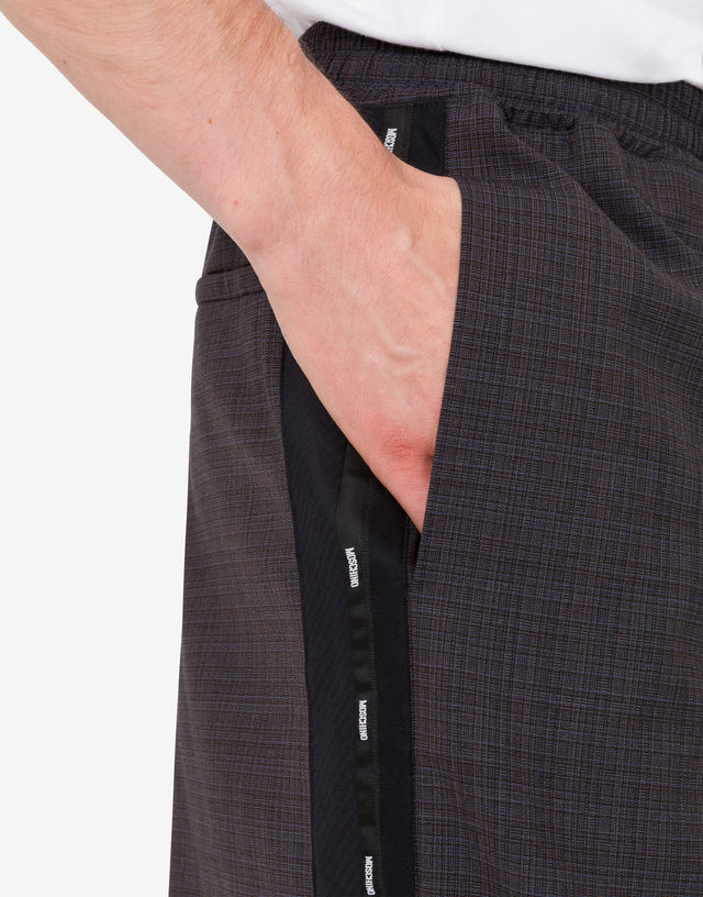 Pantalon en tissu mélangé laine stretch Gris foncé Moschino 0