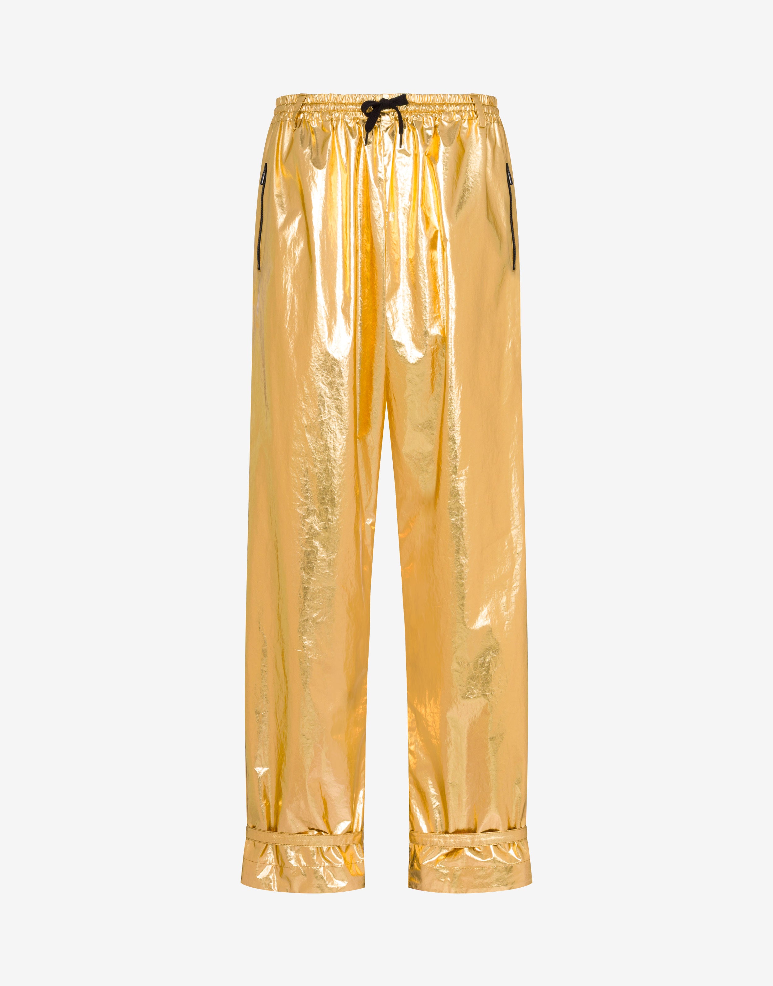 Laminated cotton muslin trousers | Moschino