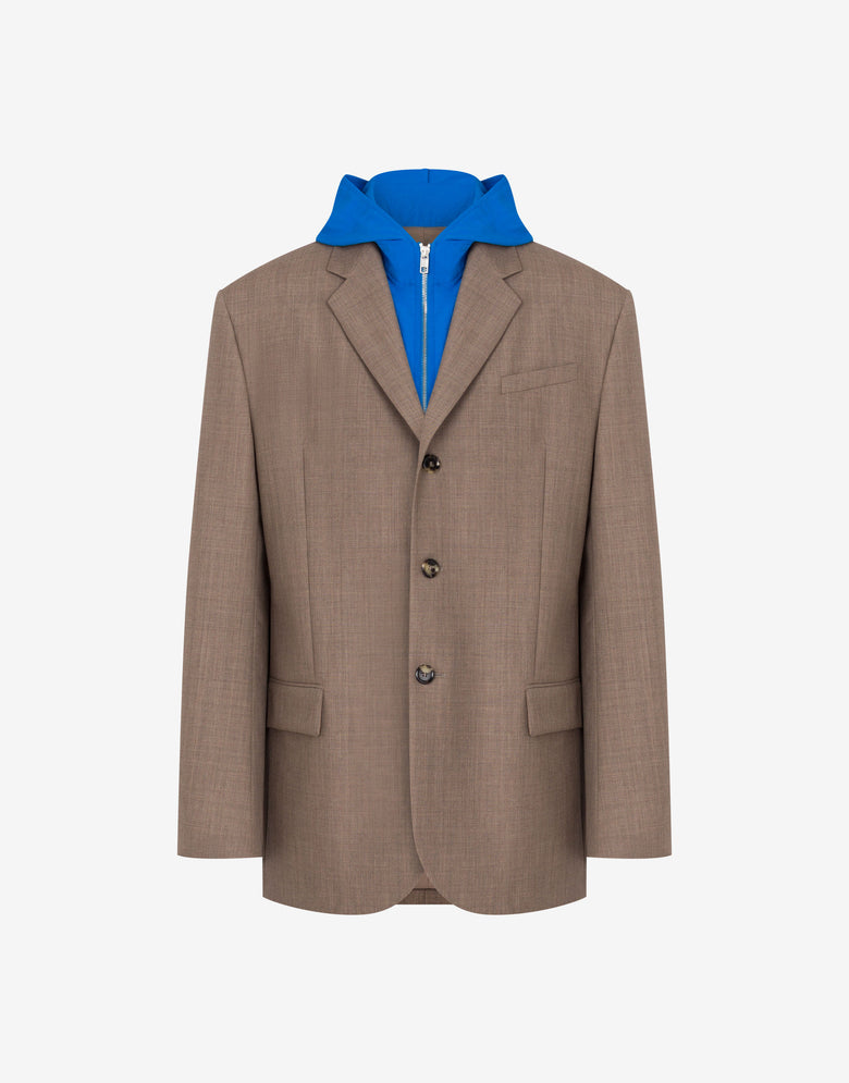 Wool cloth jacket Brown Moschino 3