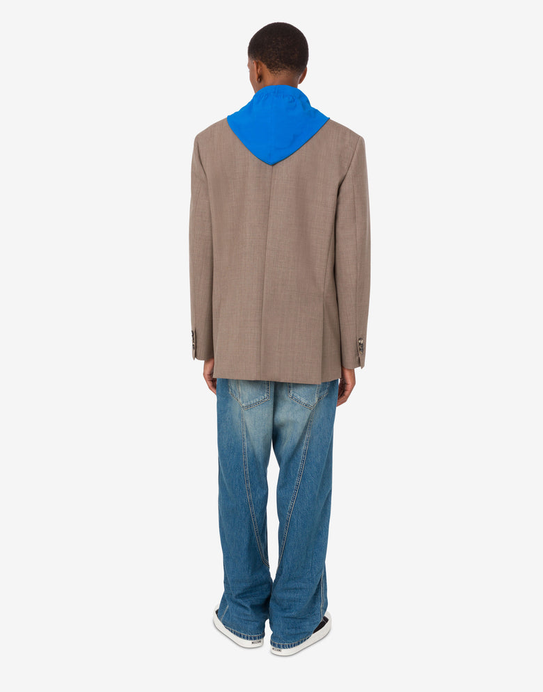 ウールクロスジャケット ブラウン Moschino 2