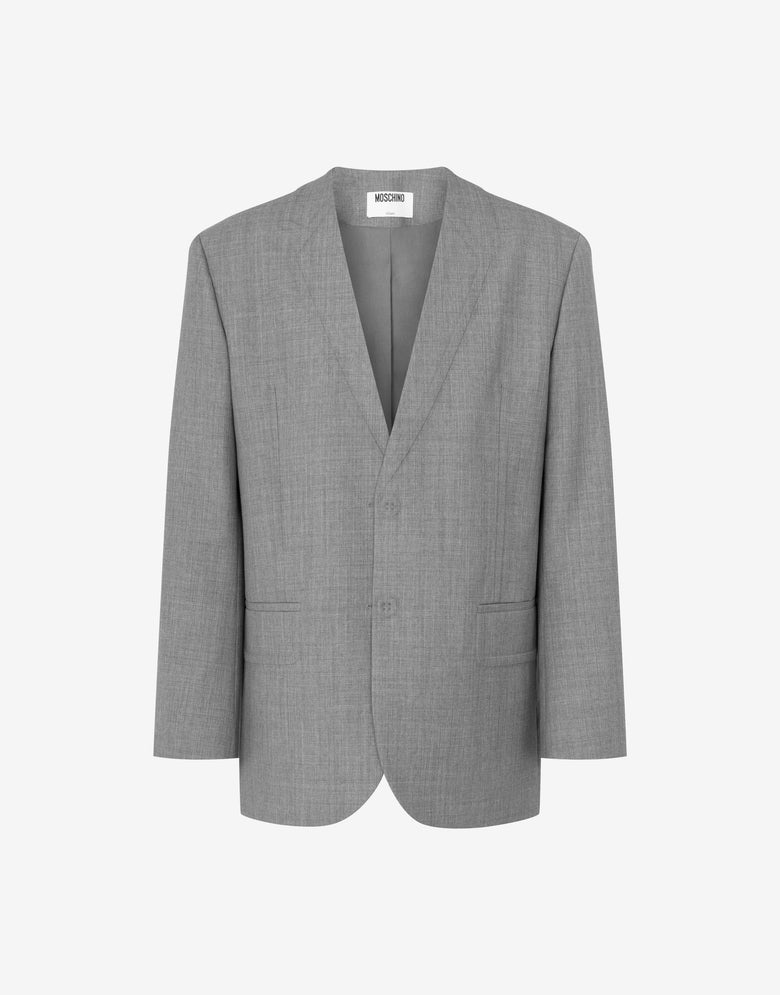 羊毛呢外套 灰色 Moschino 3