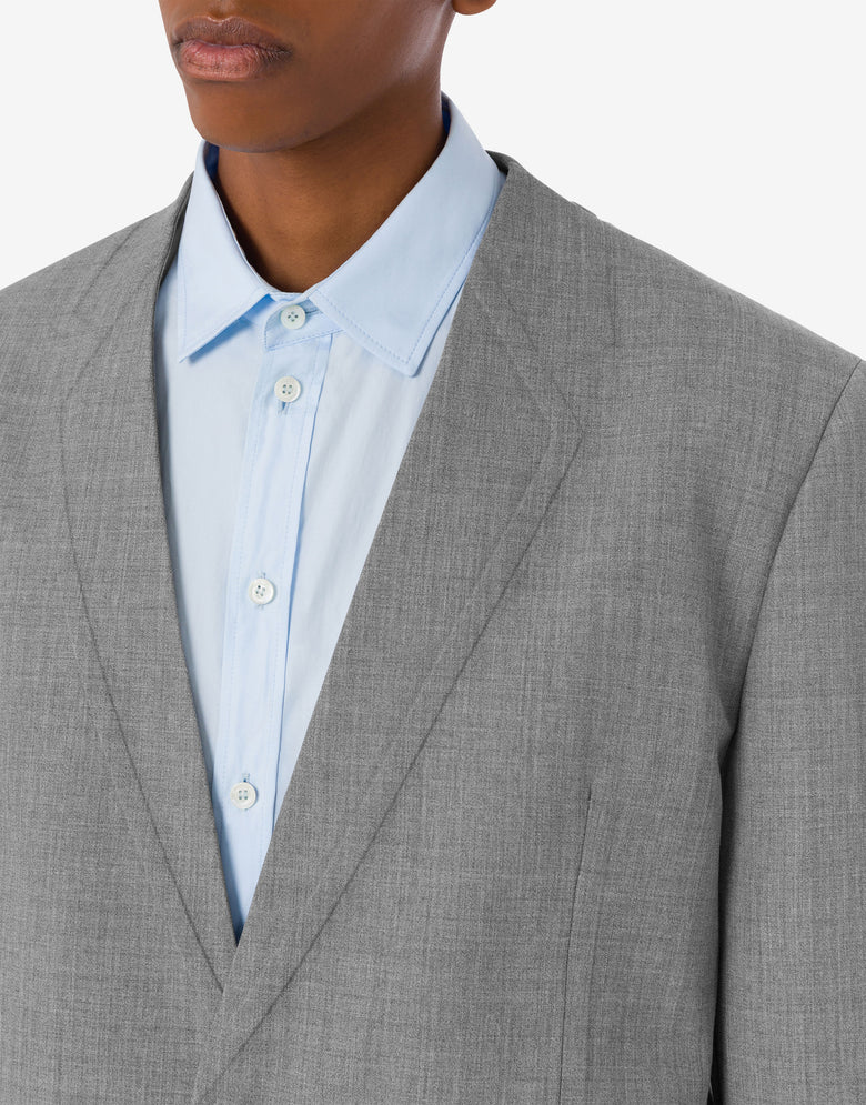 羊毛呢外套 灰色 Moschino 1