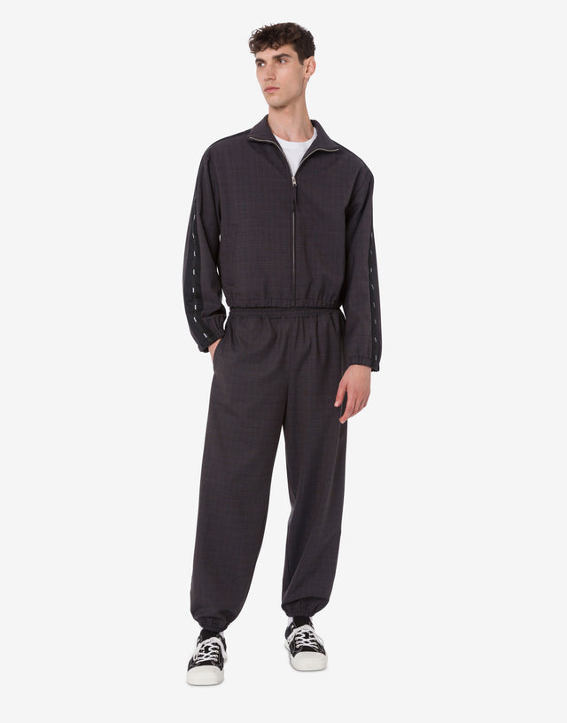 Giacca in panno di misto lana stretch Grigio scuro Moschino 0