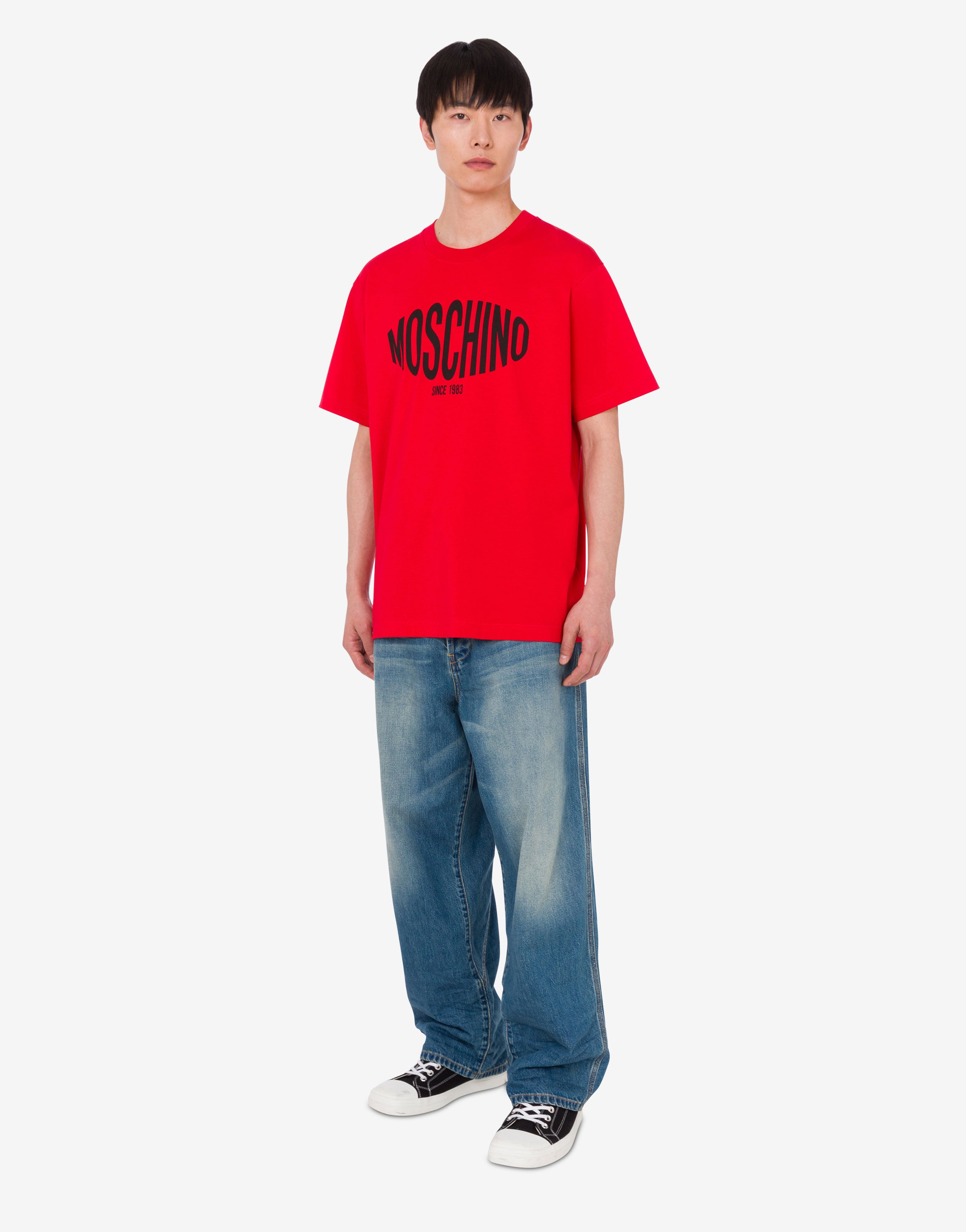 Printed organic cotton jersey T-shirt | Moschino