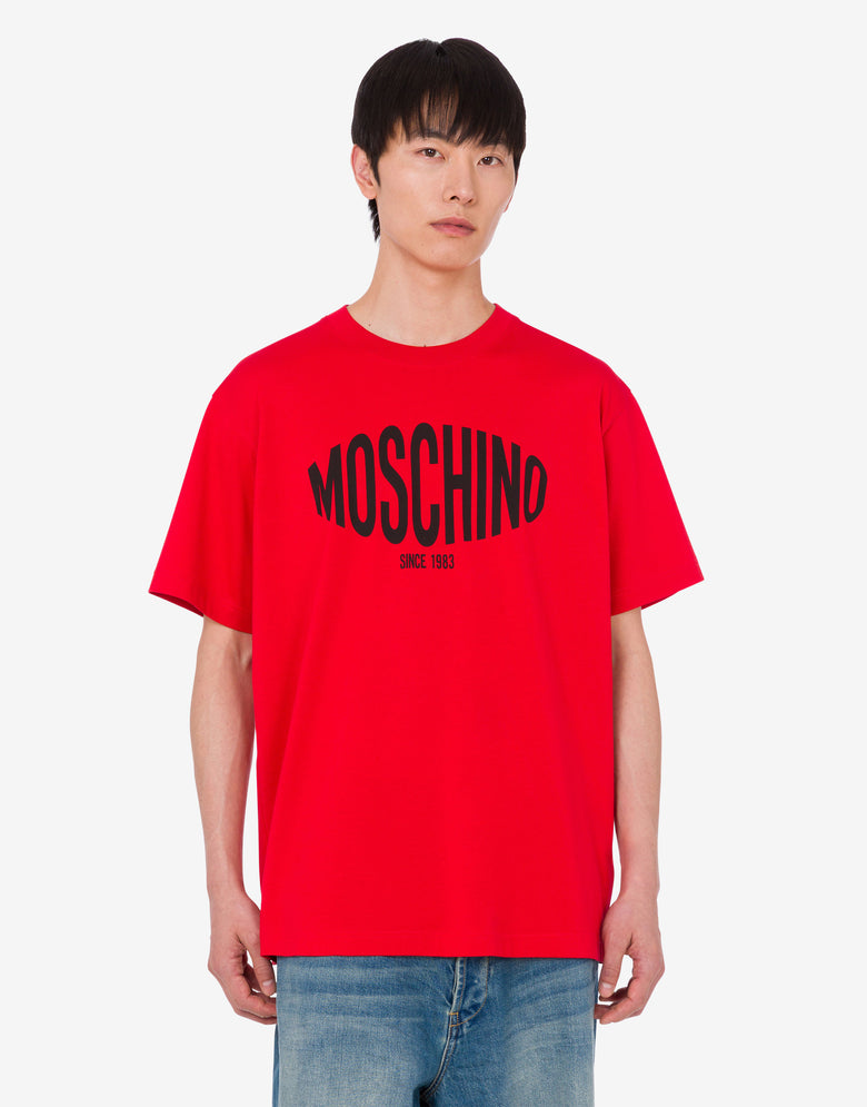 Printed organic cotton jersey T-shirt Red Moschino 2