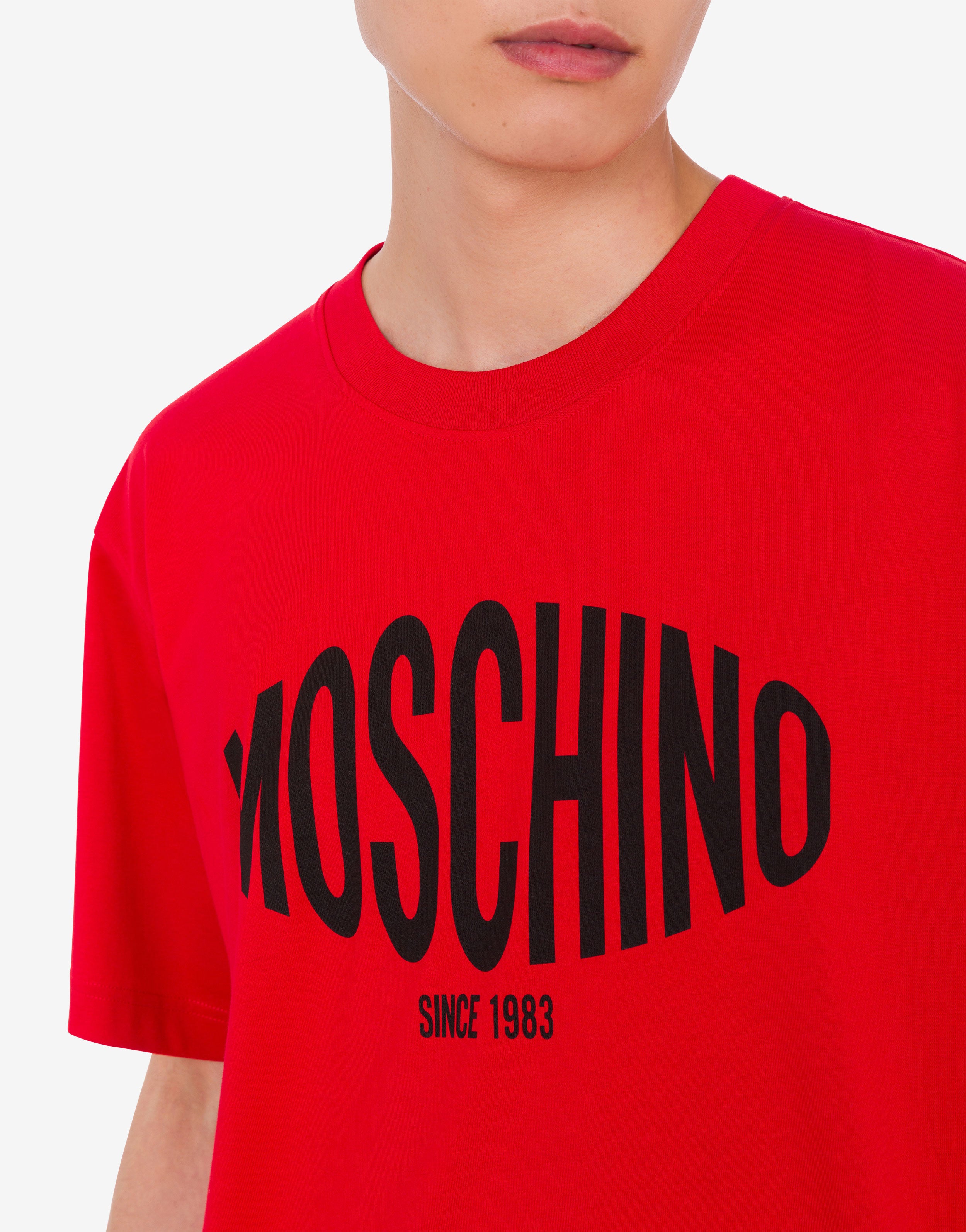 Printed organic cotton jersey T-shirt | Moschino