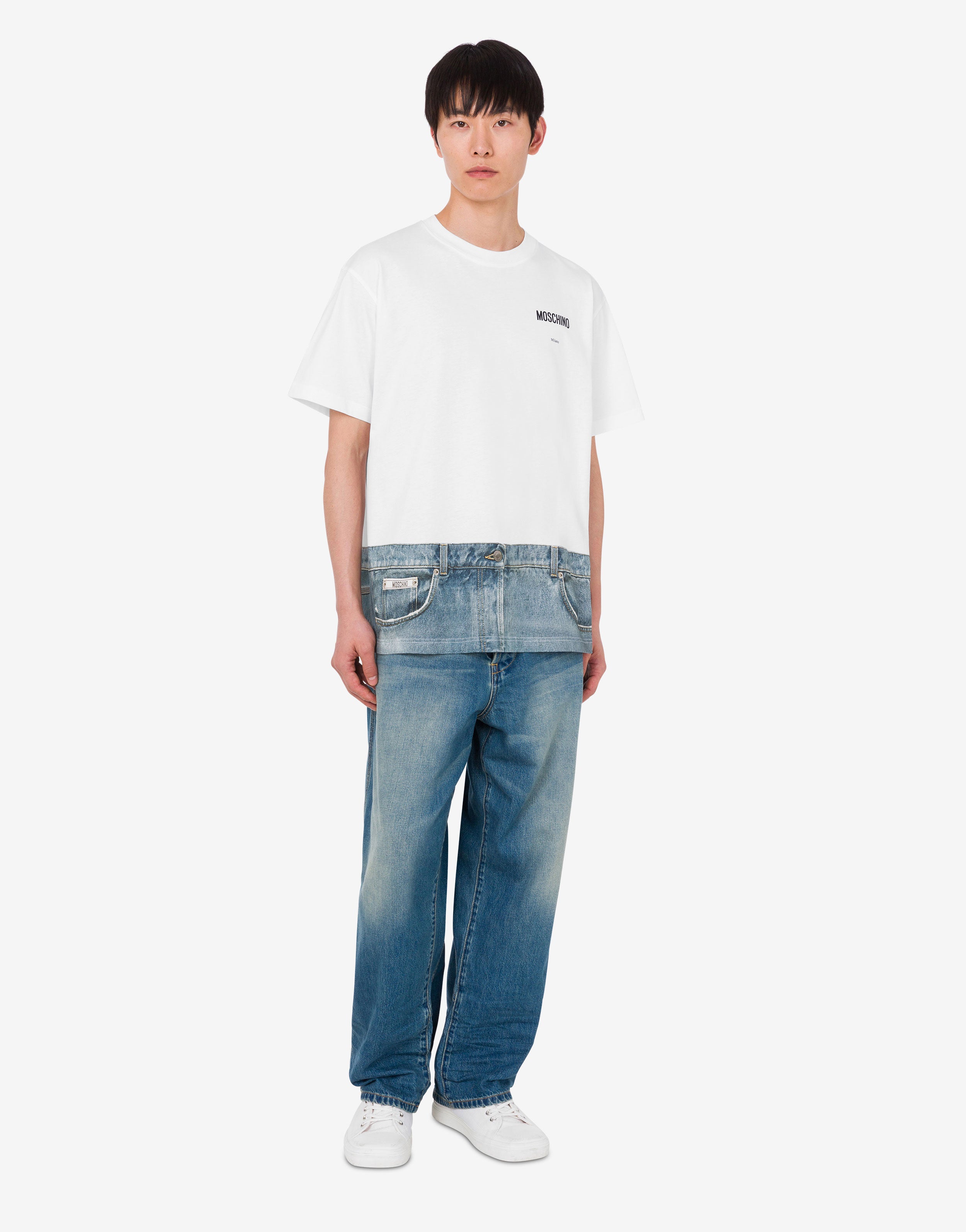 T-shirt in jersey di cotone organico stampata
