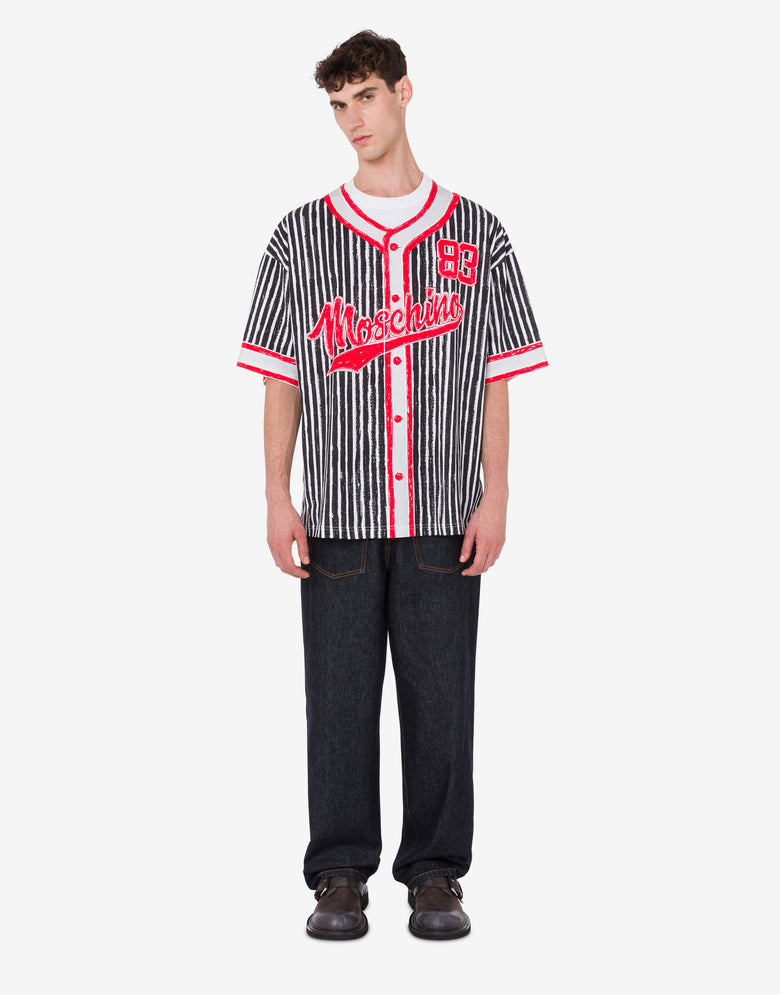 有机棉针织T恤印花款 黑色 Moschino 1