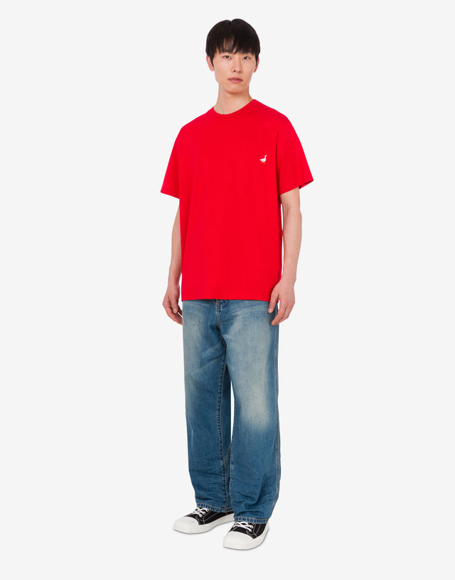 Goose organic cotton jersey T-shirt Red Moschino 1