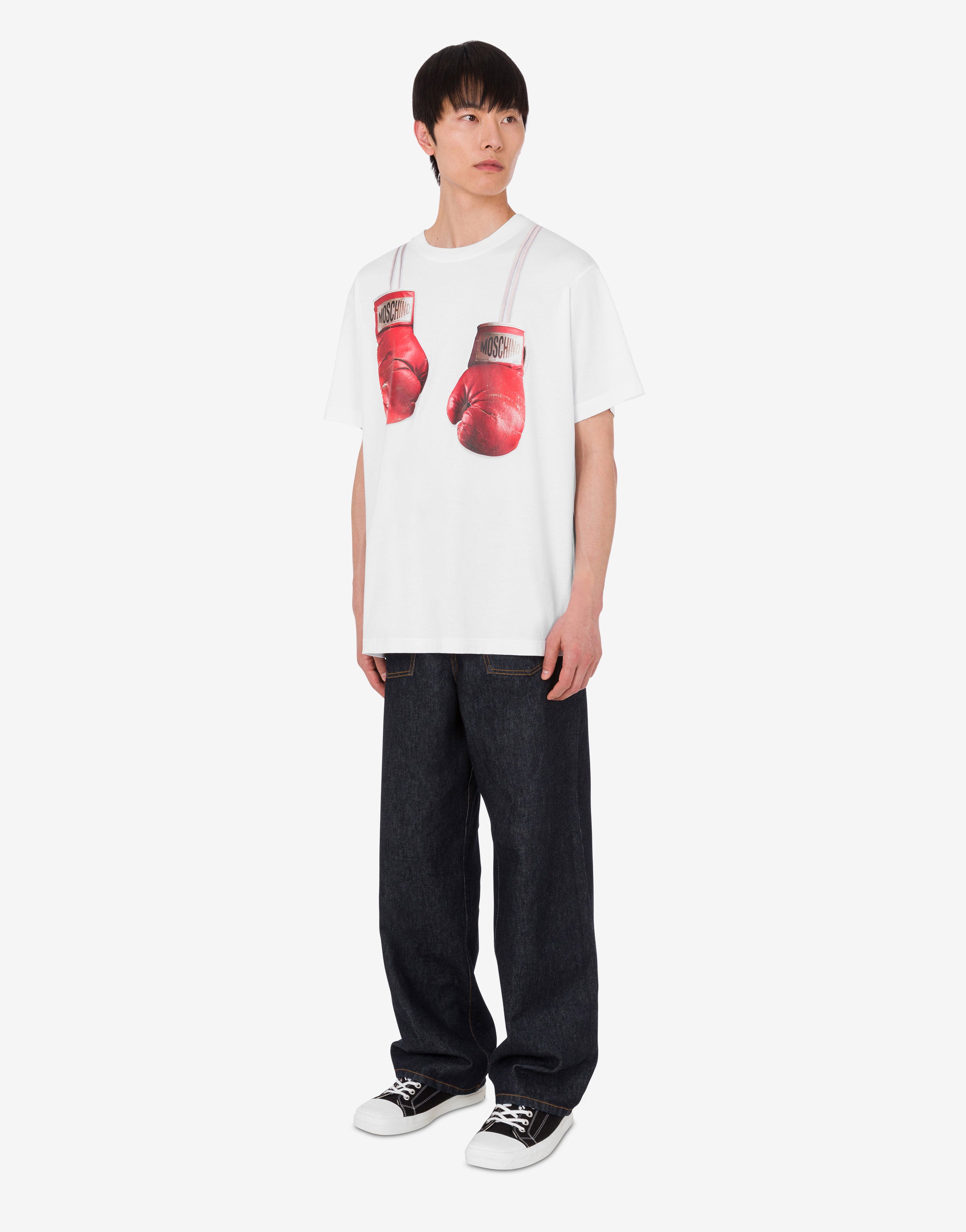 Printed organic cotton jersey T-shirt | Moschino